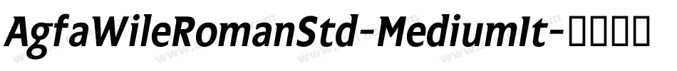 AgfaWileRomanStd-MediumIt字体转换