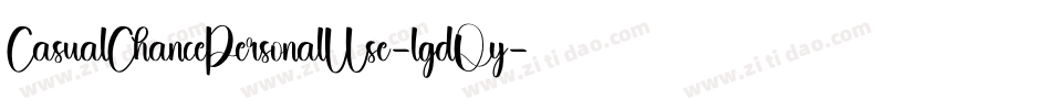 CasualChancePersonalUse-lgdOy字体转换
