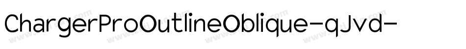 ChargerProOutlineOblique-qJvd字体转换