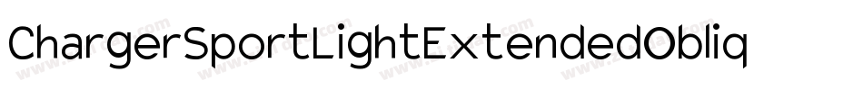 ChargerSportLightExtendedOblique-KREA字体转换
