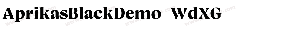 AprikasBlackDemo-WdXG字体转换