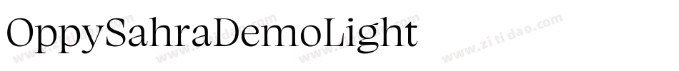 OppySahraDemoLight字体转换