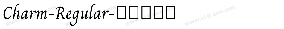 Charm-Regular字体转换
