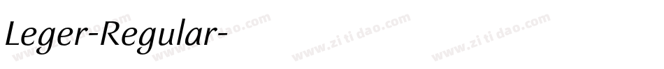 Leger-Regular字体转换