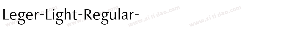 Leger-Light-Regular字体转换