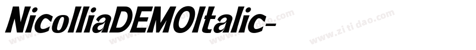 NicolliaDEMOItalic字体转换