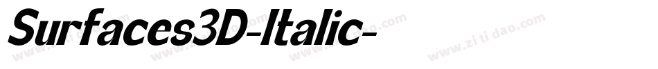 Surfaces3D-Italic字体转换