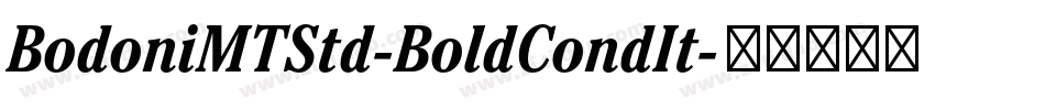 BodoniMTStd-BoldCondIt字体转换