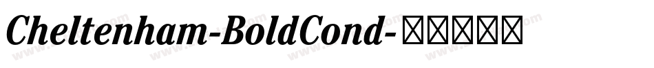 Cheltenham-BoldCond字体转换