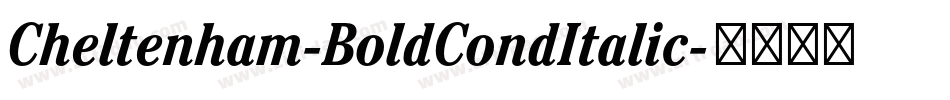 Cheltenham-BoldCondItalic字体转换