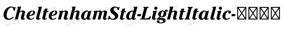 CheltenhamStd-LightItalic字体转换