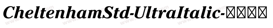 CheltenhamStd-UltraItalic字体转换