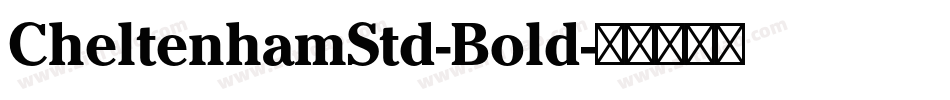 CheltenhamStd-Bold字体转换