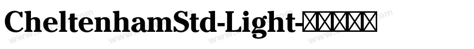 CheltenhamStd-Light字体转换