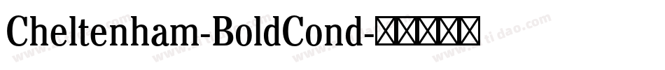 Cheltenham-BoldCond字体转换