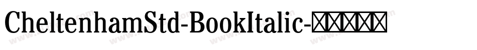 CheltenhamStd-BookItalic字体转换