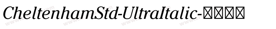 CheltenhamStd-UltraItalic字体转换