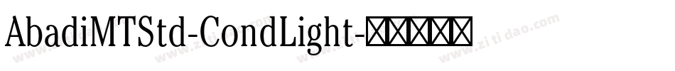 AbadiMTStd-CondLight字体转换