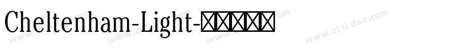 Cheltenham-Light字体转换