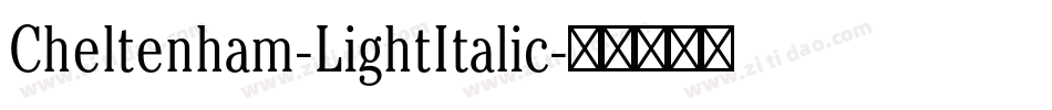 Cheltenham-LightItalic字体转换