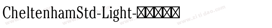 CheltenhamStd-Light字体转换