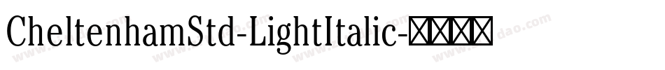 CheltenhamStd-LightItalic字体转换