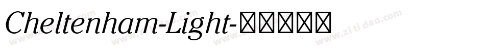 Cheltenham-Light字体转换