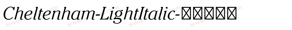 Cheltenham-LightItalic字体转换