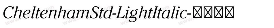 CheltenhamStd-LightItalic字体转换