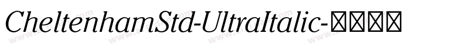 CheltenhamStd-UltraItalic字体转换