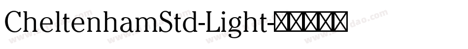CheltenhamStd-Light字体转换