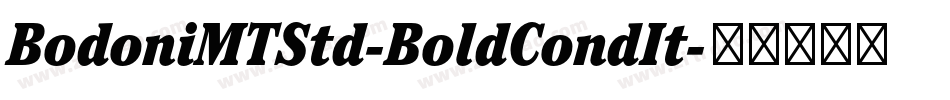 BodoniMTStd-BoldCondIt字体转换