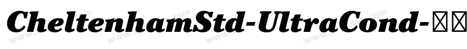 CheltenhamStd-UltraCond字体转换