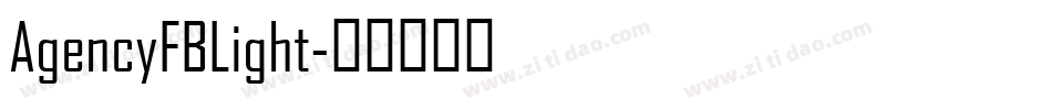 AgencyFBLight字体转换