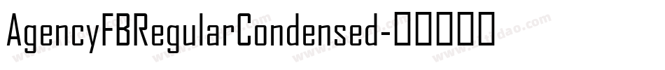 AgencyFBRegularCondensed字体转换