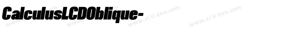 CalculusLCDOblique字体转换