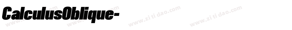 CalculusOblique字体转换