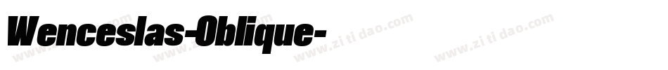 Wenceslas-Oblique字体转换