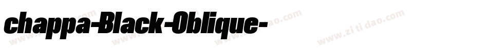 chappa-Black-Oblique字体转换