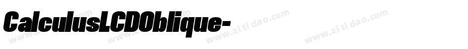 CalculusLCDOblique字体转换
