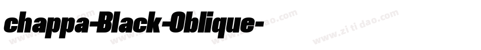 chappa-Black-Oblique字体转换