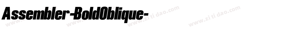 Assembler-BoldOblique字体转换