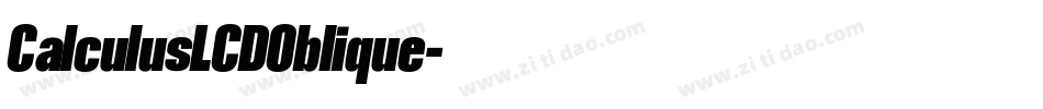 CalculusLCDOblique字体转换