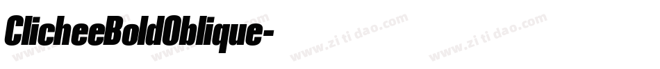ClicheeBoldOblique字体转换