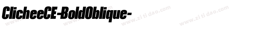 ClicheeCE-BoldOblique字体转换