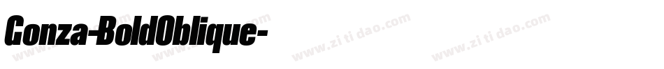 Gonza-BoldOblique字体转换