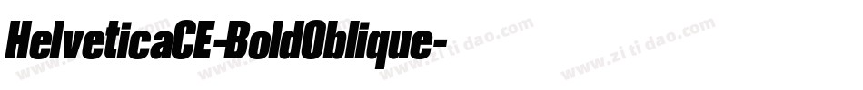 HelveticaCE-BoldOblique字体转换