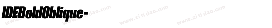 IDEBoldOblique字体转换