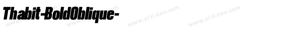 Thabit-BoldOblique字体转换