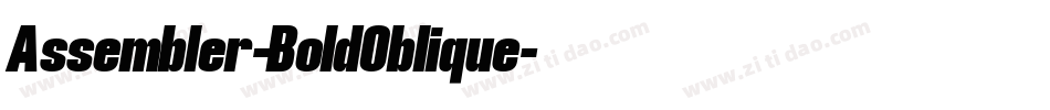Assembler-BoldOblique字体转换